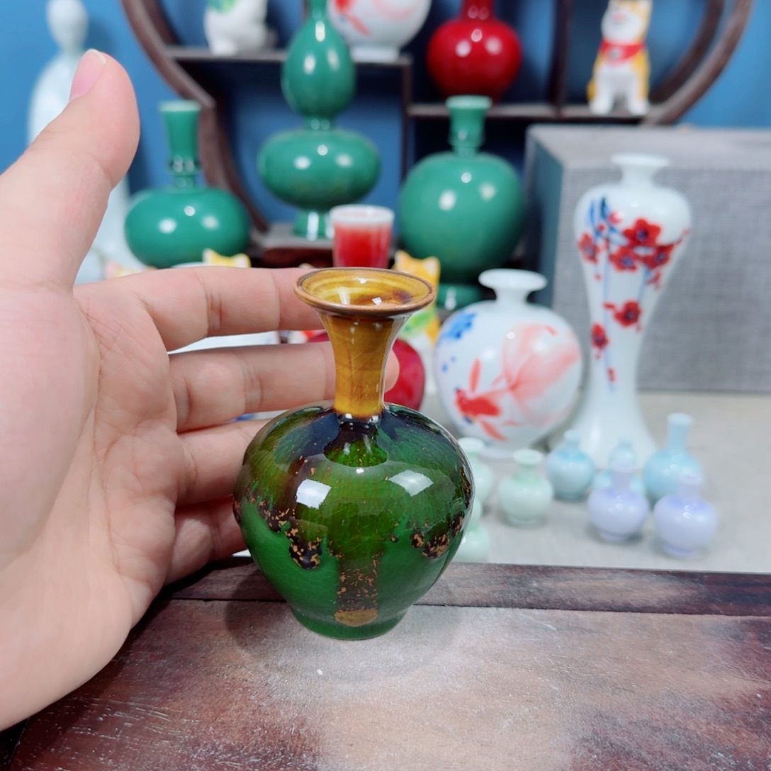 陶瓷手工小花器摆件
