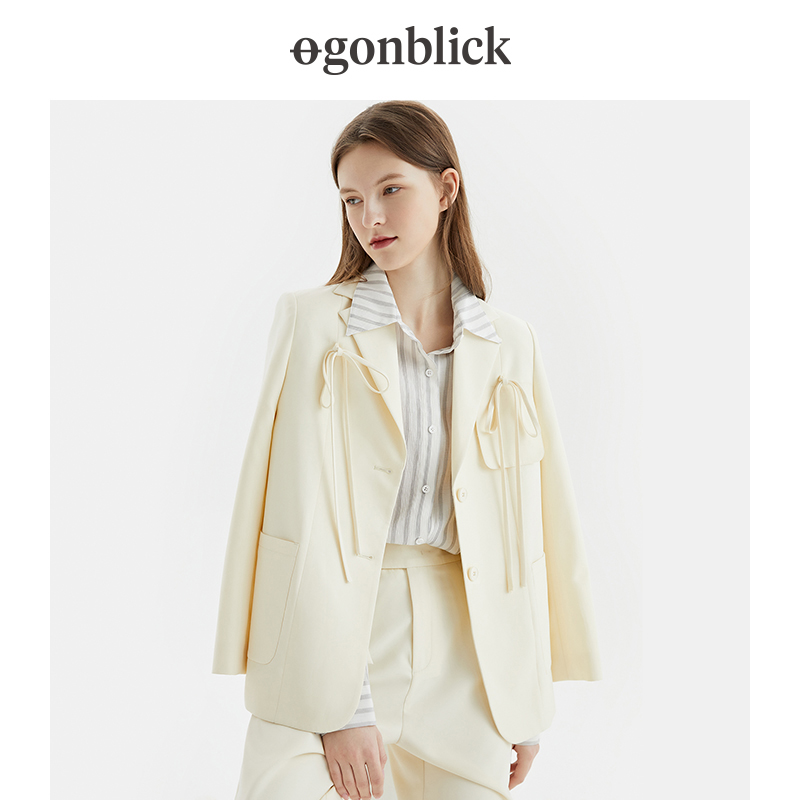 北欧时刻西装外套女2025秋款新款宽松外套气质21487210083