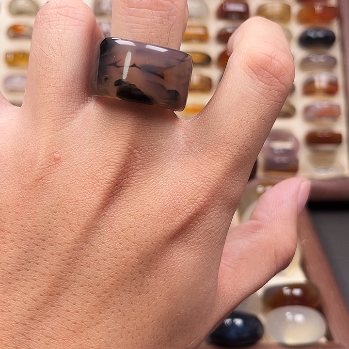 玛瑙/玉髓合金戒指1港21
