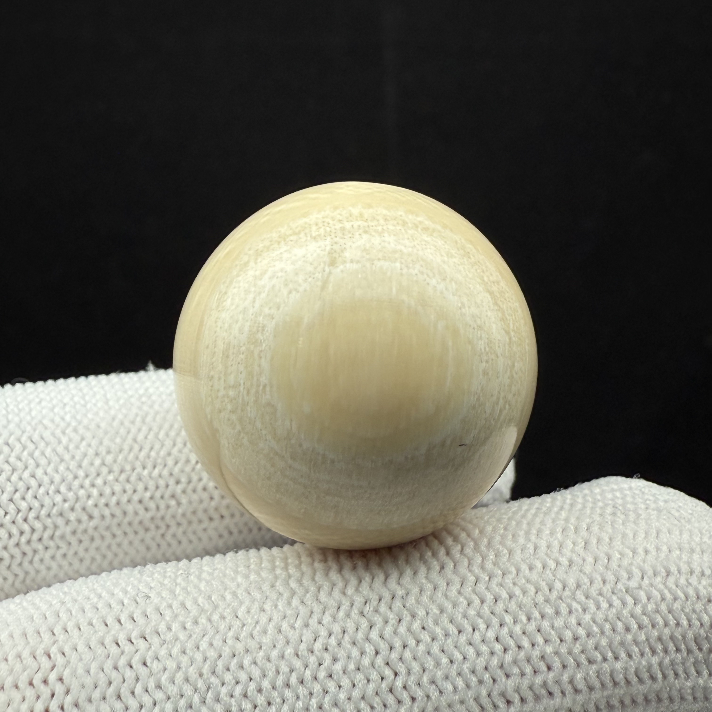 D21-45天然猛犸牙 芝士皮单珠25.5mm支持复检假一罚十