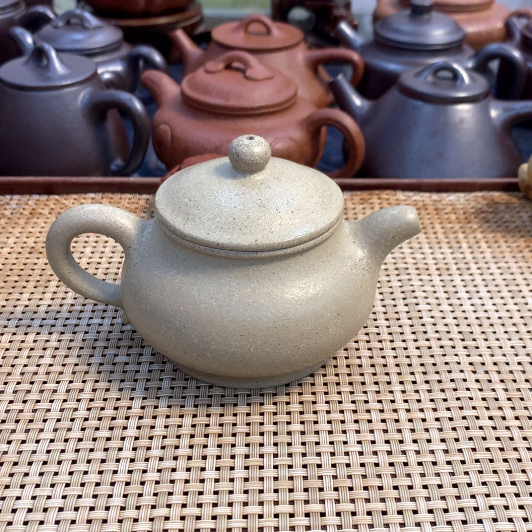 茶壶紫砂宜兴原矿本绿160cc