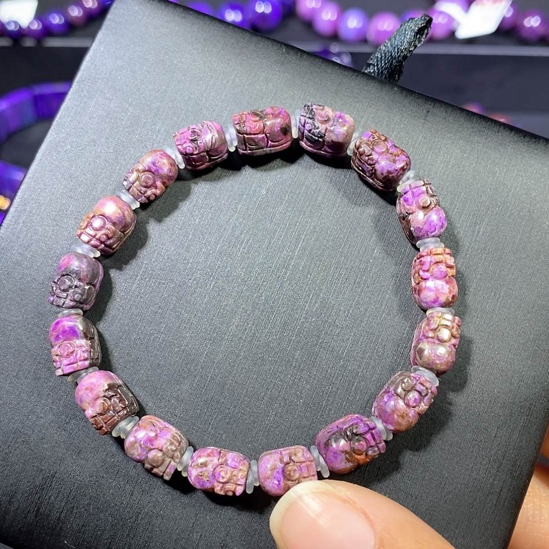 苏纪石（舒俱来）未镶嵌南非老矿舒俱来泥地貔貅单圈