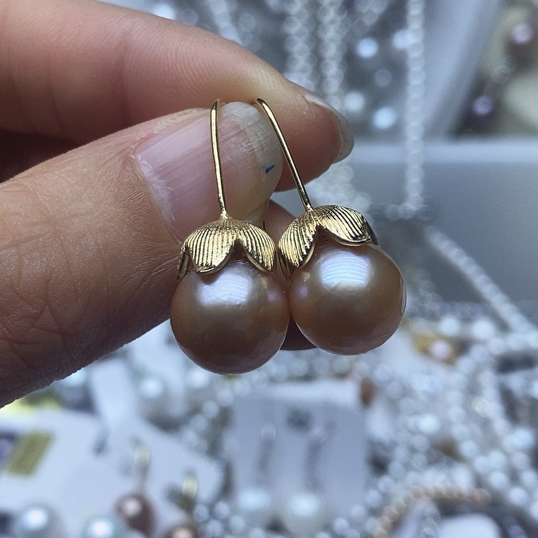 未镶嵌耳钉淡水珍珠