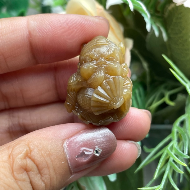 天然和田玉新疆且末红糖料钟馗挂坠颈饰吊坠精雕雕刻