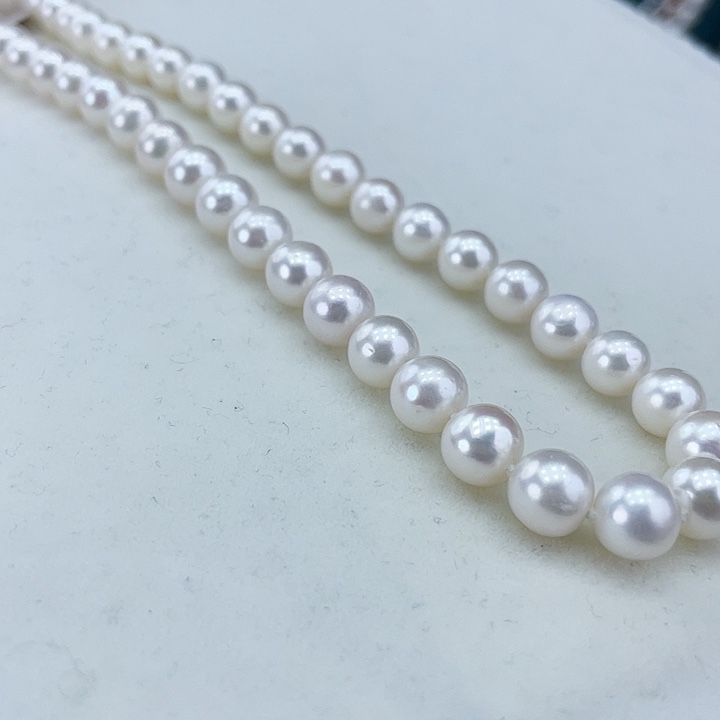 淡水珍珠颈饰银S925镶嵌8➕极光冷白高品