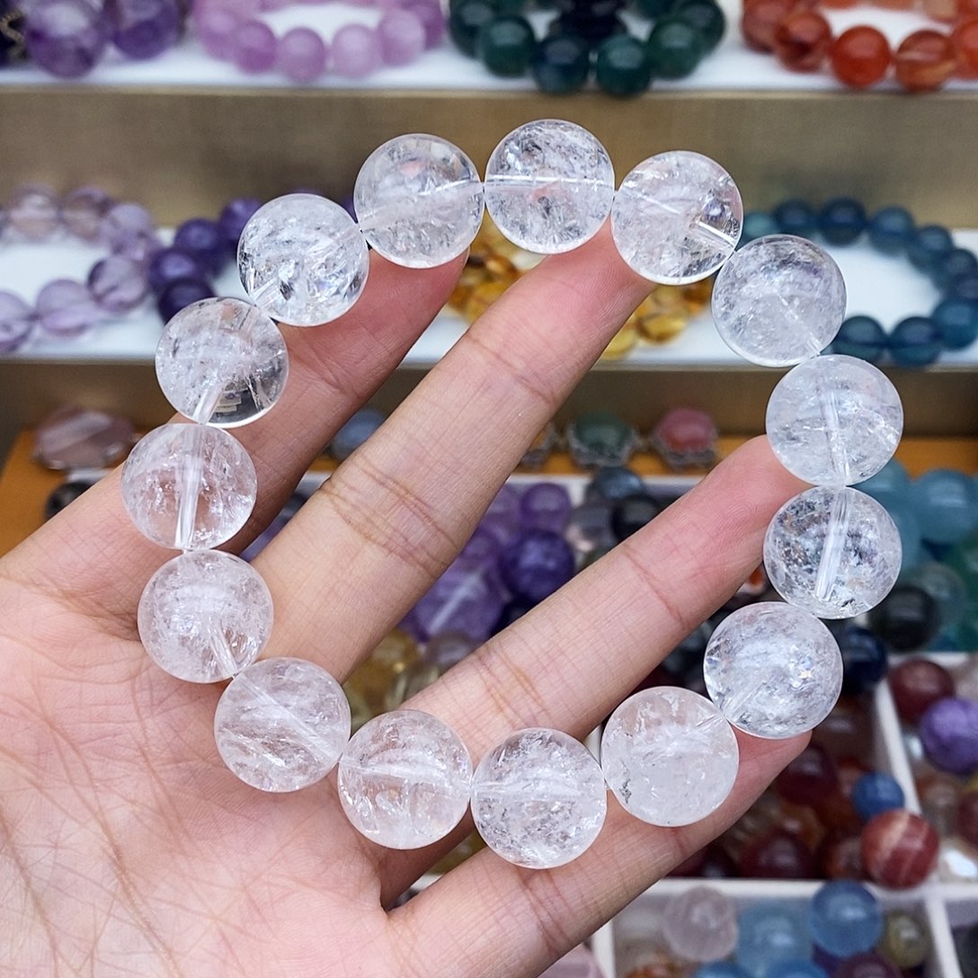 烟晶手链未镶嵌白阿塞