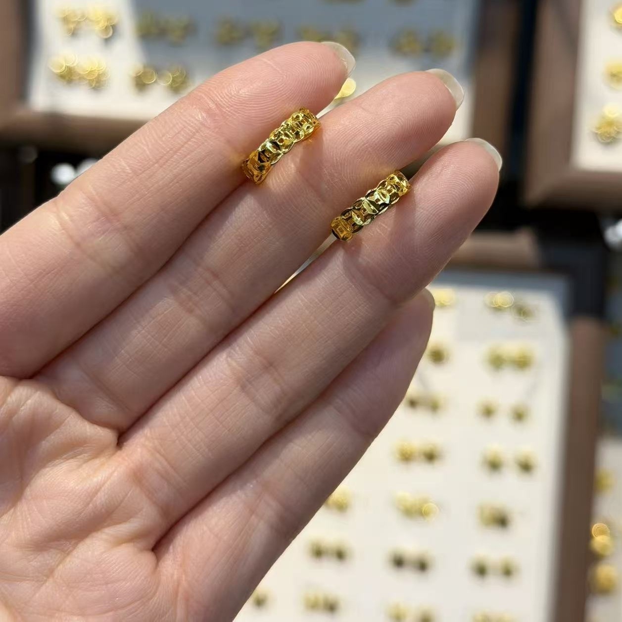 钛钢耳饰 钱币耳扣-HG096