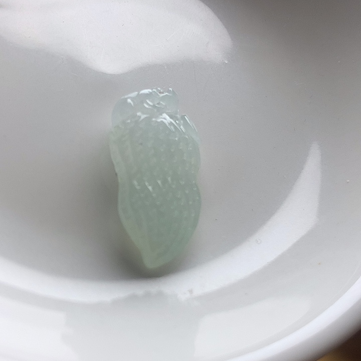 翡翠未镶嵌挂件冰花生1个