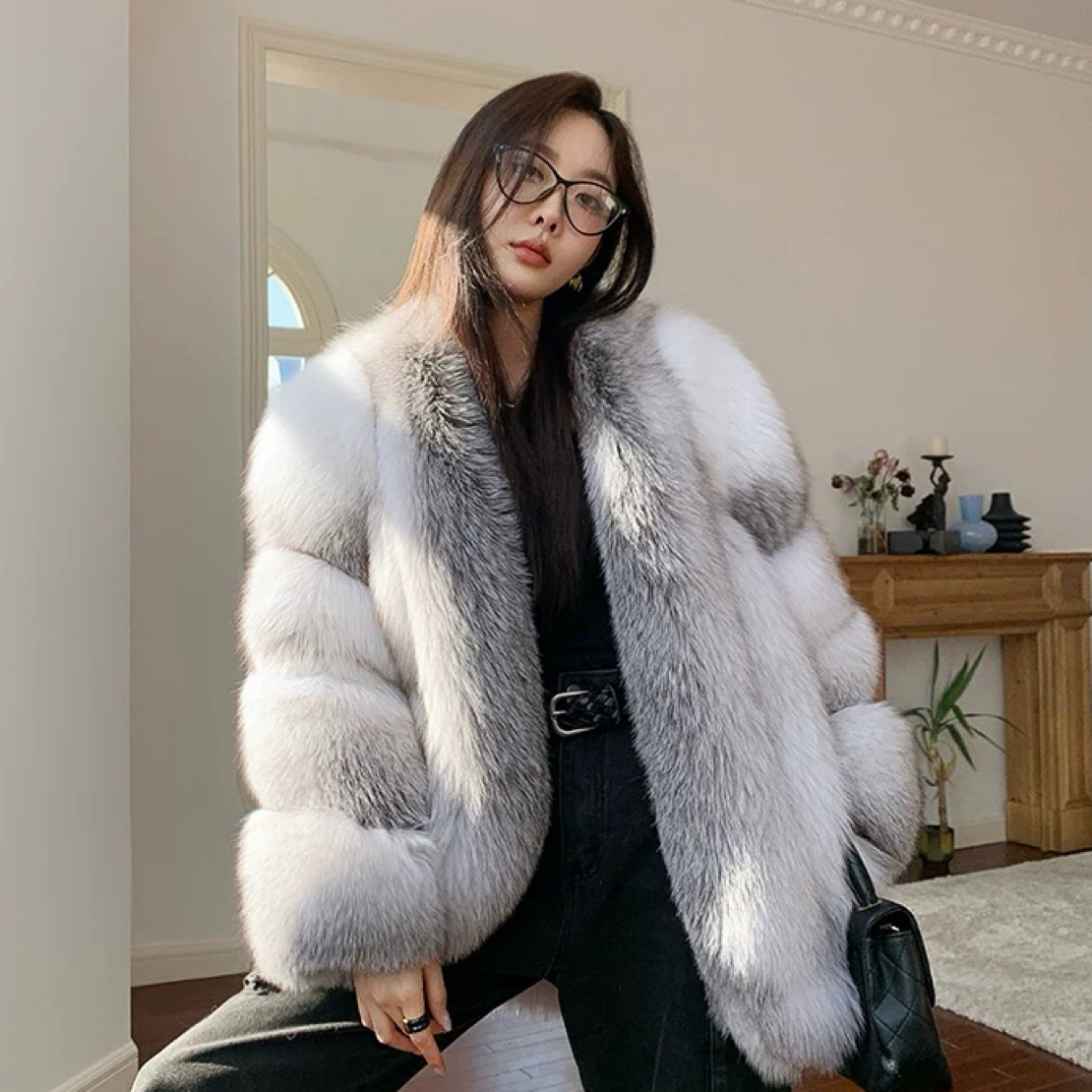 冬季女款时尚短款韩版复古港风时尚气质高端外套～（以直播间为准）