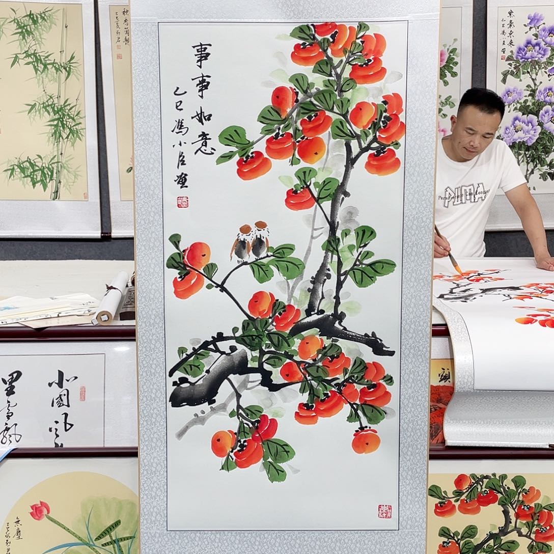 国画手绘手写作品