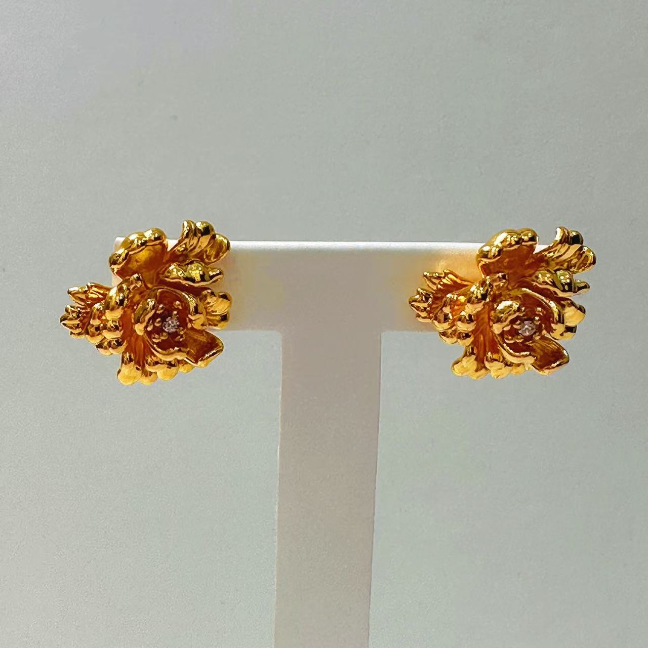 足金999花卉耳饰74