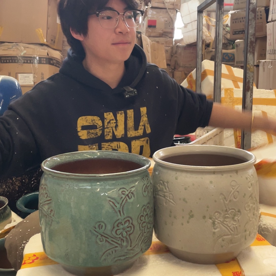 红陶宜兴紫砂花盆