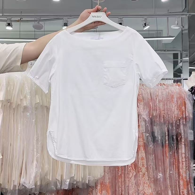 【轻熟•伊佐L】NN307新款时尚白色衬衫气质休闲女士百搭夏季