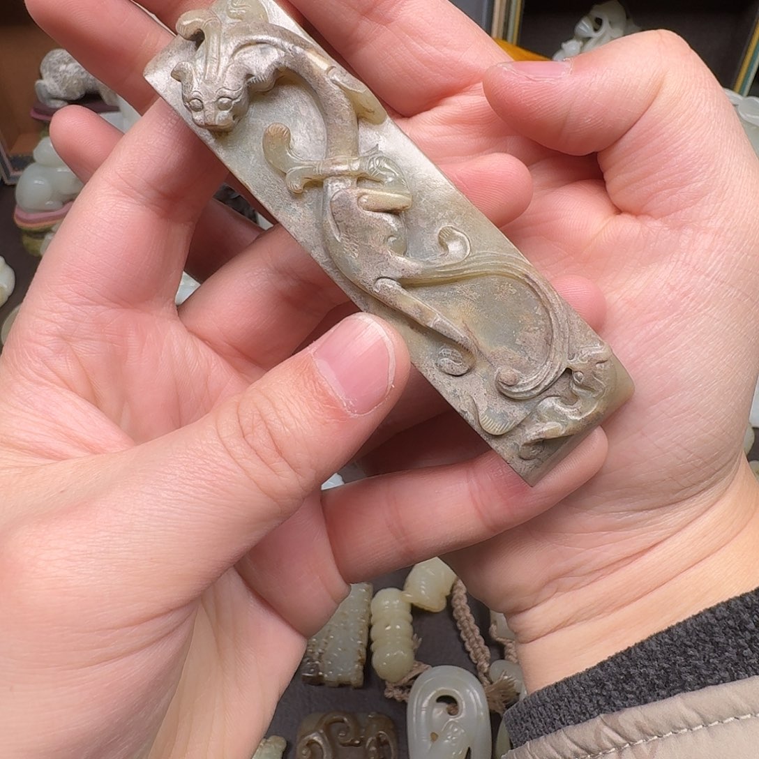 無***Q和田玉（青白玉）未镶嵌吊坠(不含链)