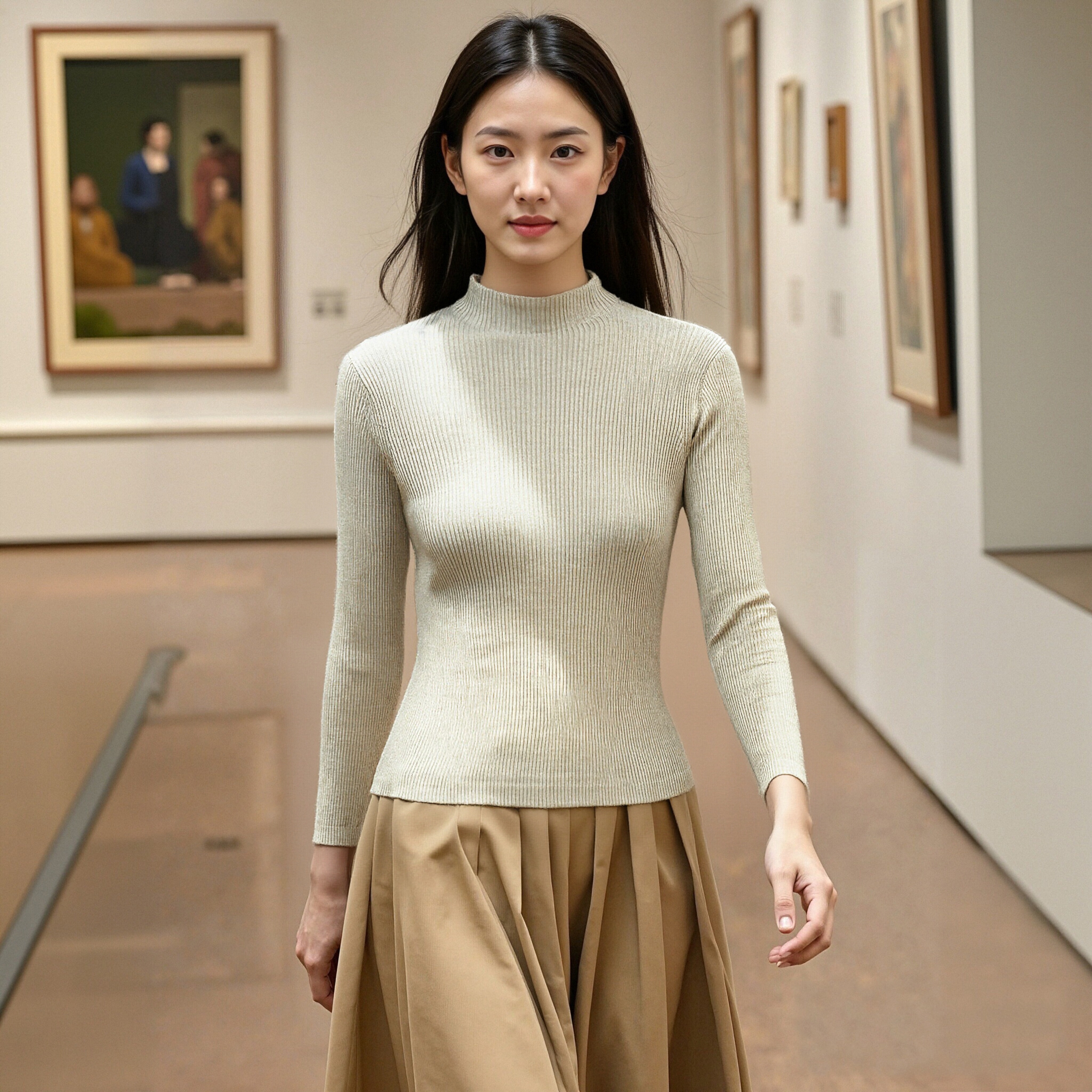 【打底衫】针织女上衣黑色修身气质显瘦百搭 1604-1