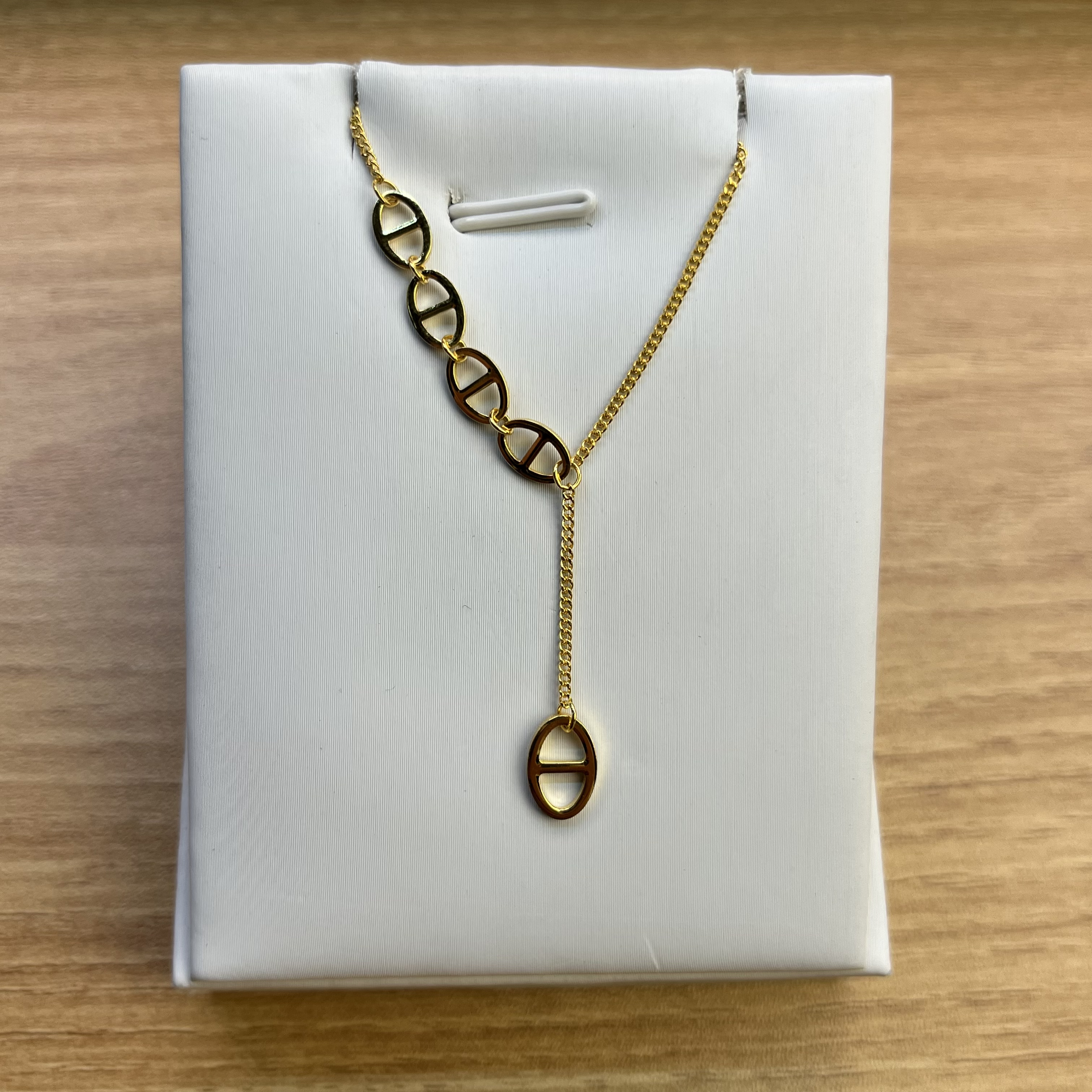 足金999黄金5g工艺流苏亮面猪鼻子套链黄金吊坠项链按克卖