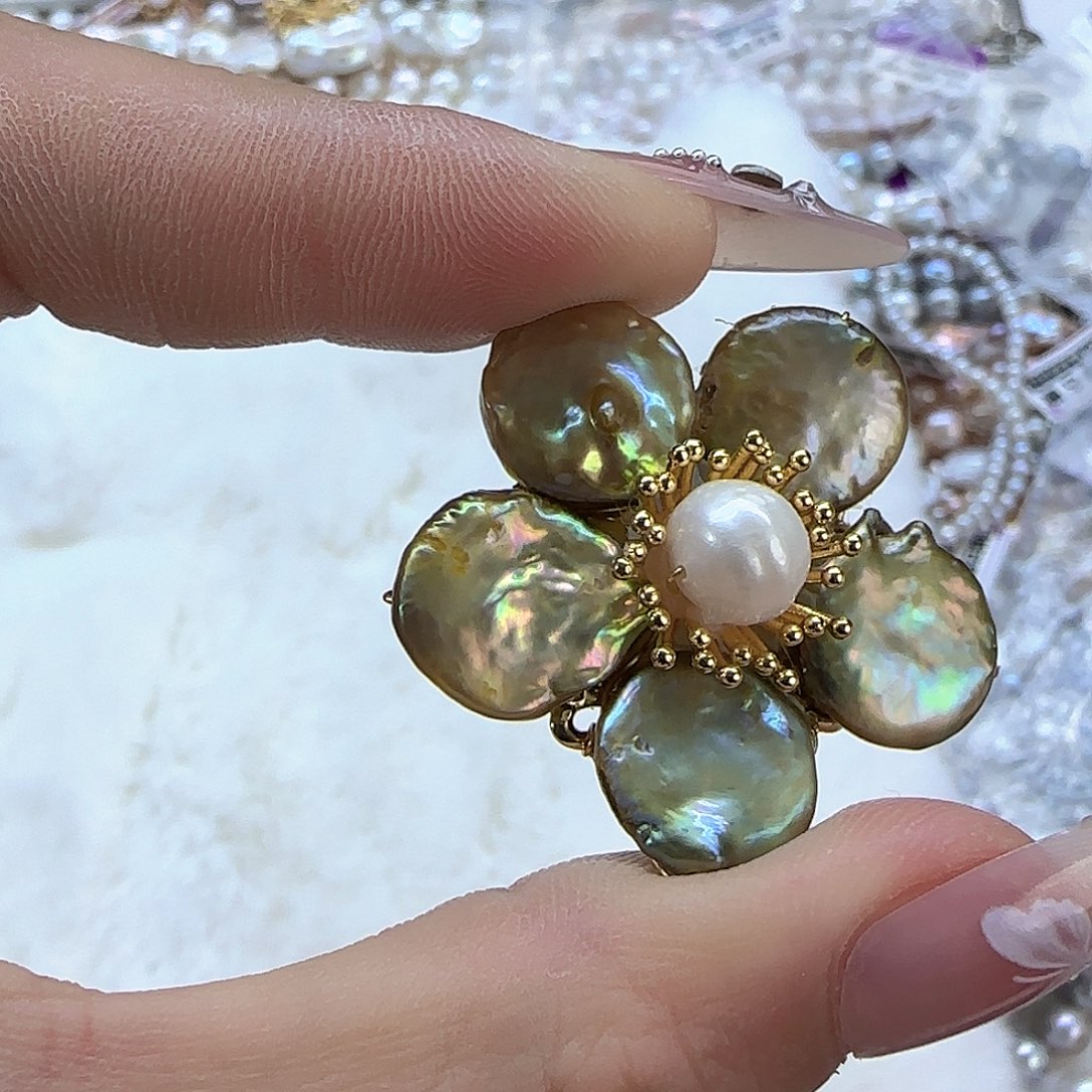 银S925镶嵌项链定制545淡水珍珠