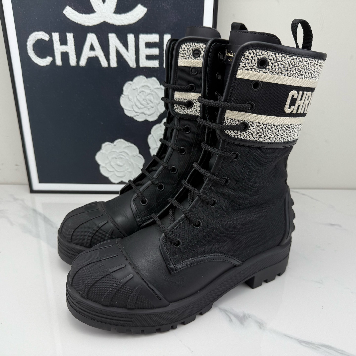 95新 DIOR/迪奥 Dior迪奥 刺绣短靴 37码/jm01784