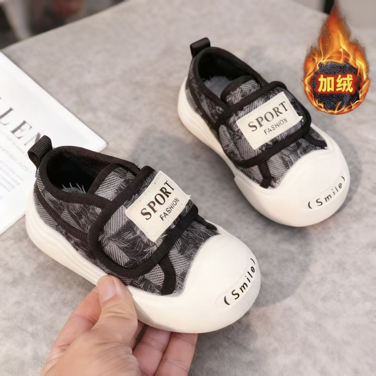 儿童帆布鞋新款小童布鞋男童女童休闲板鞋