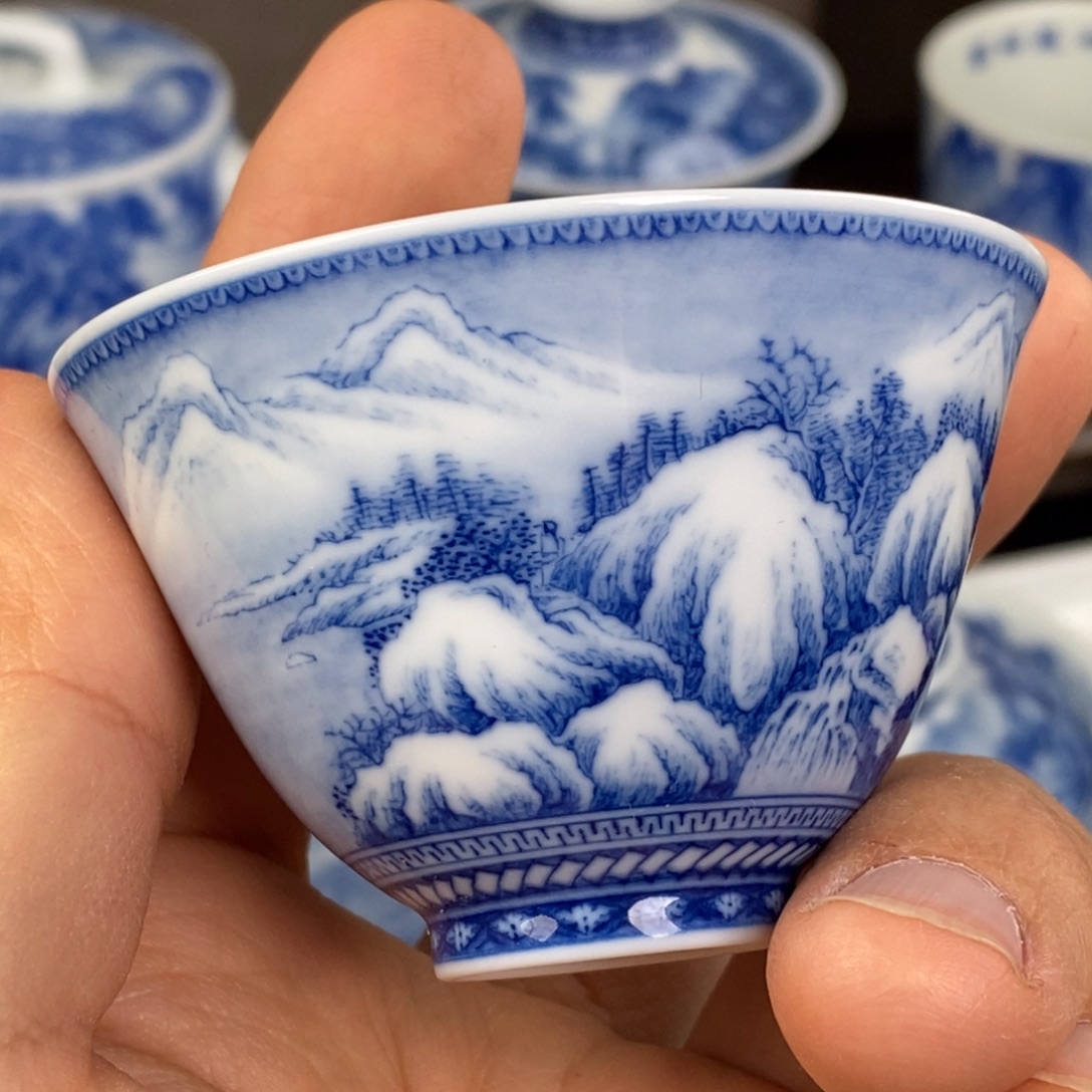 汪老师青花山水作品