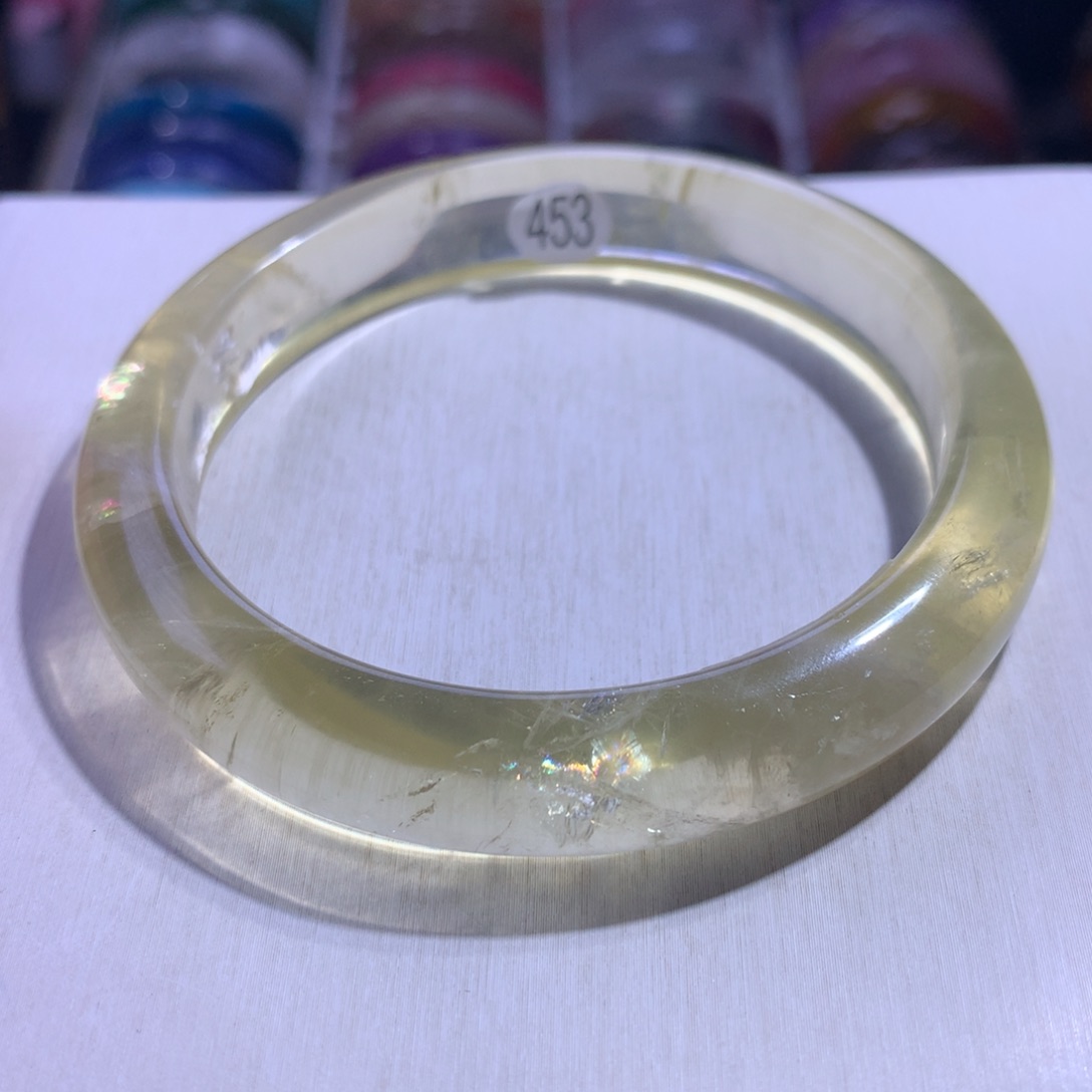 手镯水晶银S925镶嵌黄水63.2圈453