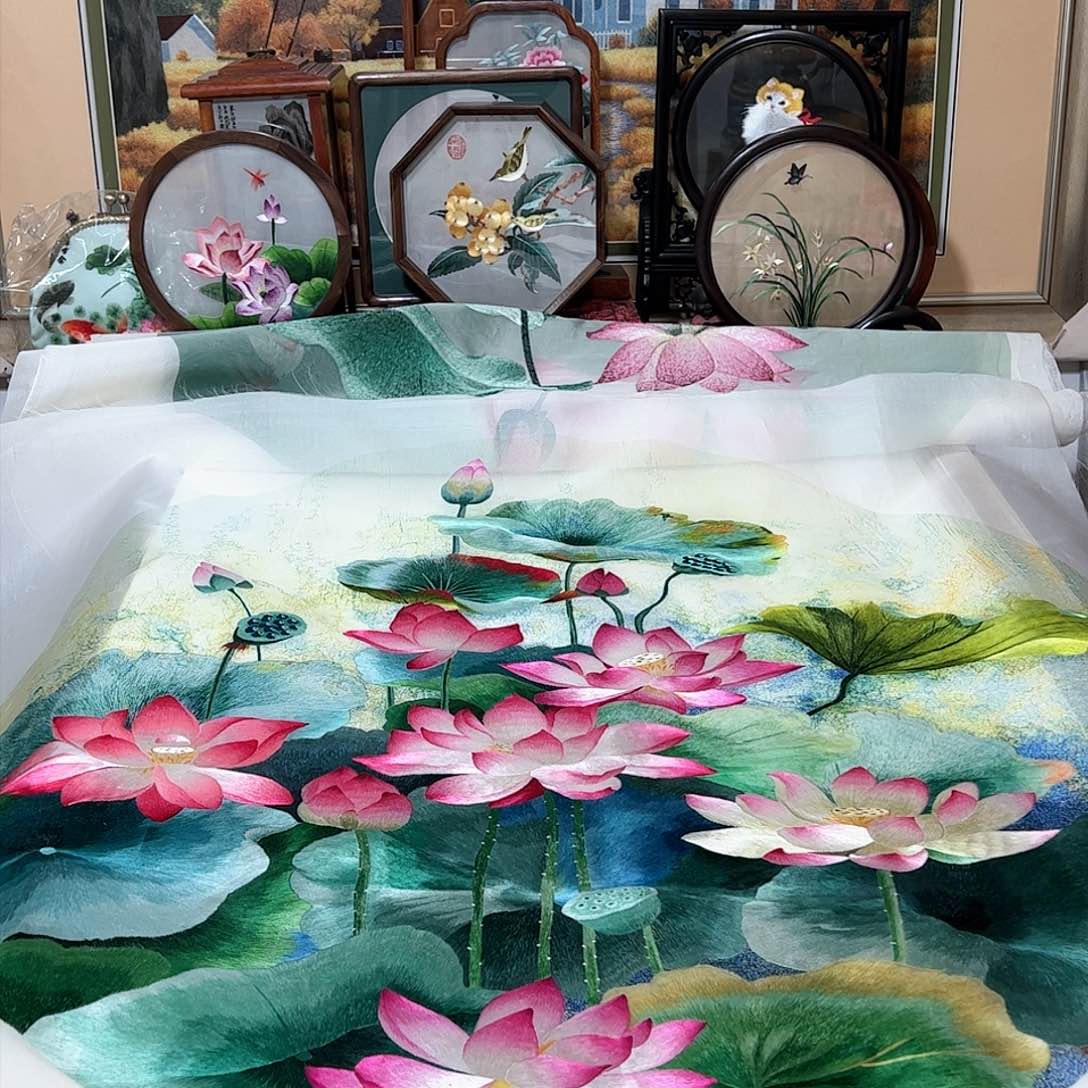 刺绣纯手工刺绣画