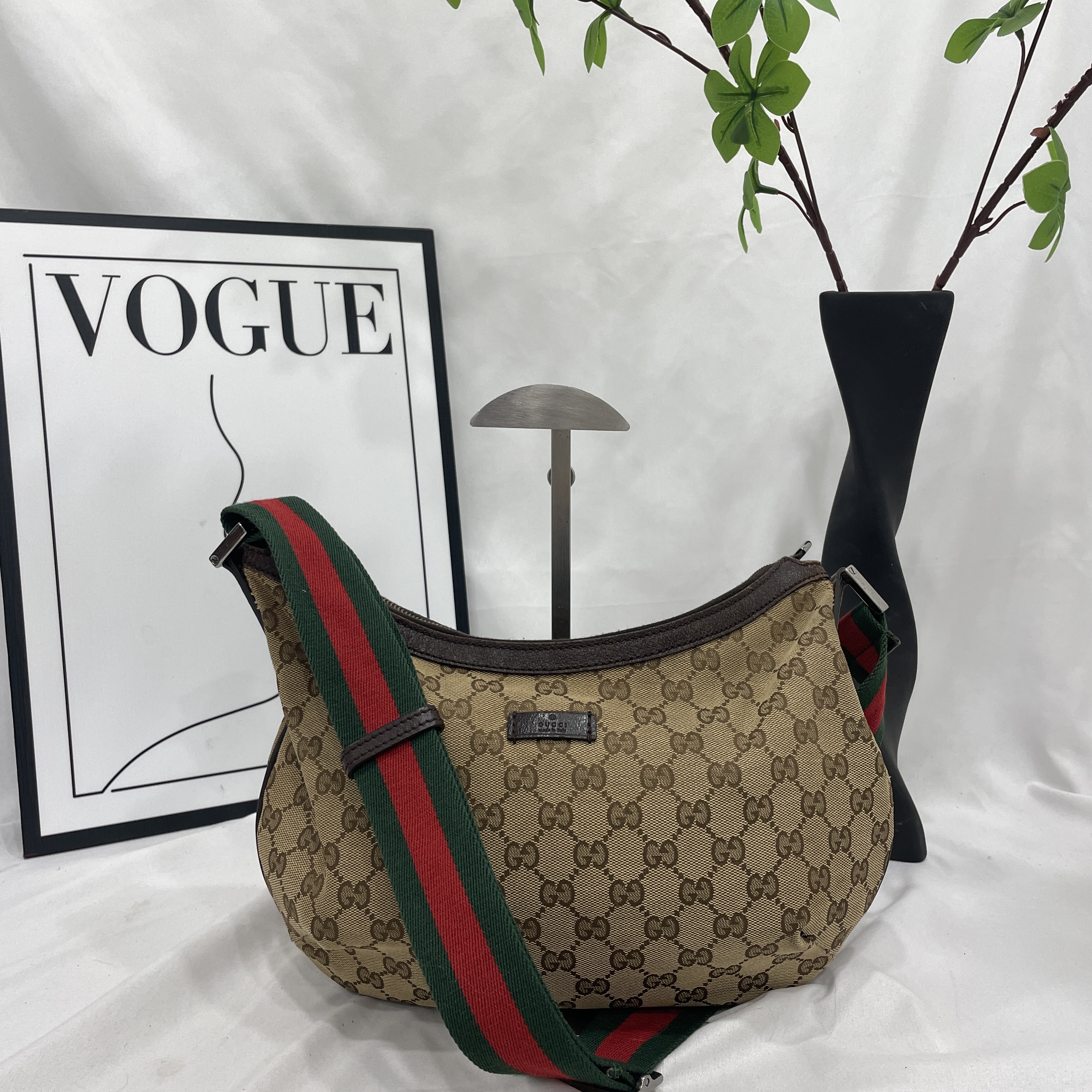90新 GUCCI/古驰 月亮斜挎包/15498