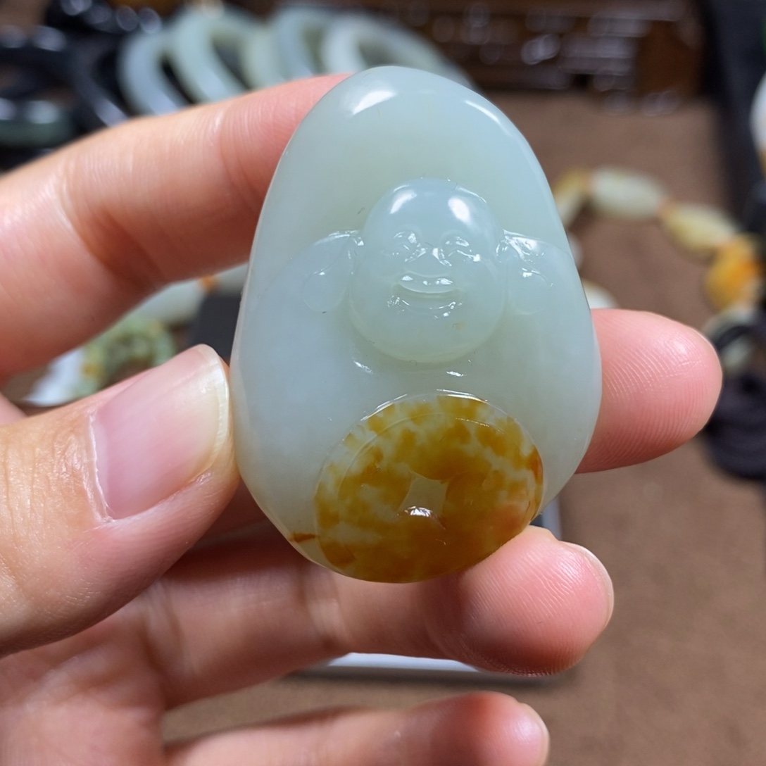 和田玉未镶嵌挂件