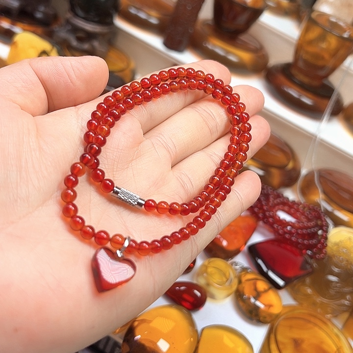 未镶嵌颈饰血珀天然缅甸血珀项链