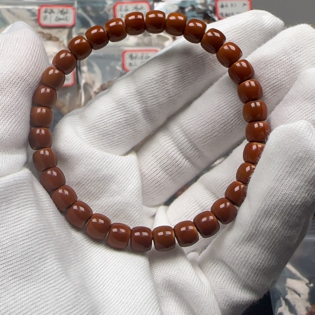 手串橄榄核老挝单圈三花极限弧7.0mm