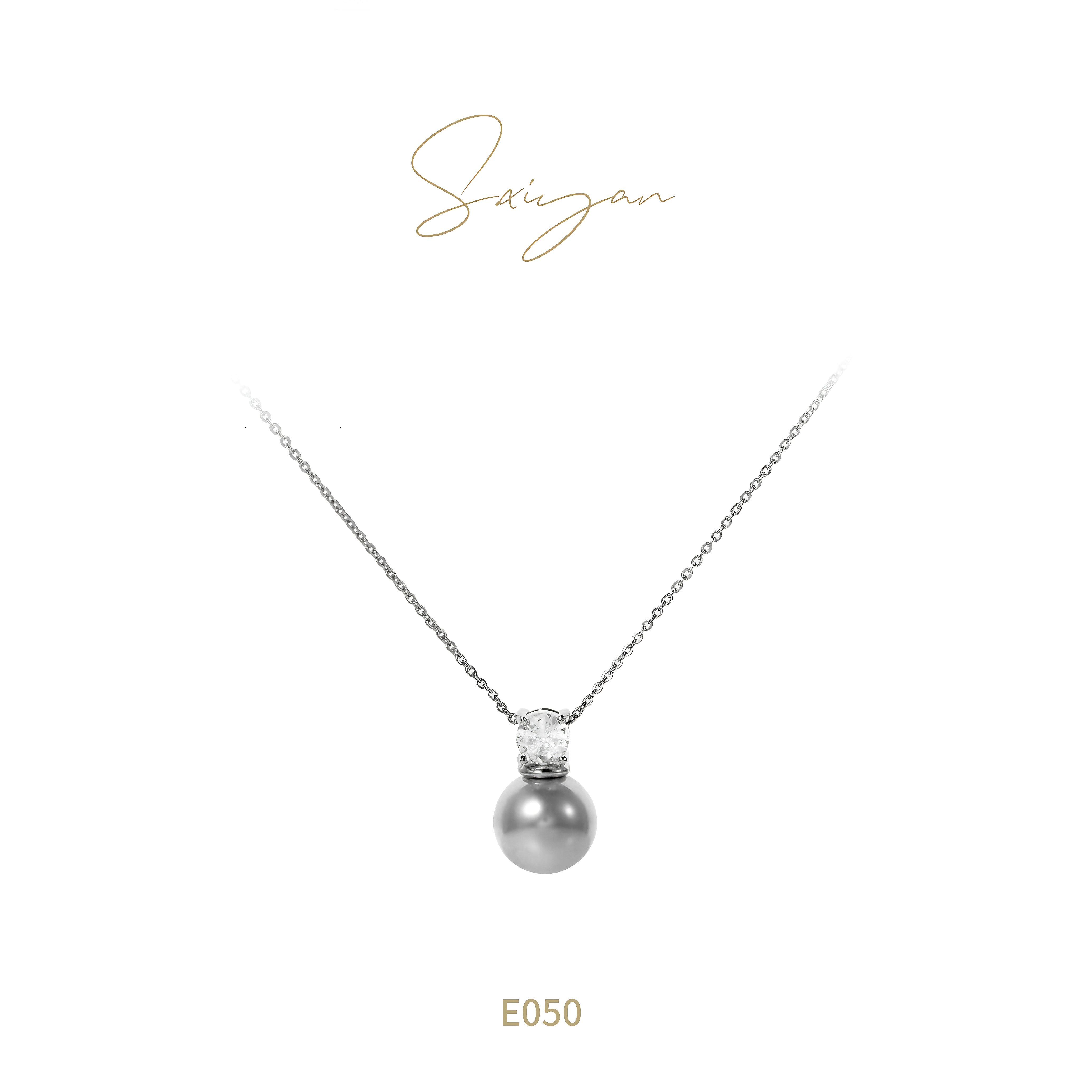 链子925银 S.xiyan 戴妃金典款吊坠气质优雅项链E050