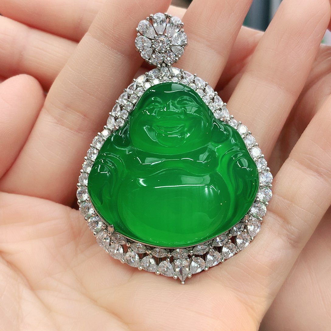 银S925镶嵌吊坠玛瑙/玉髓