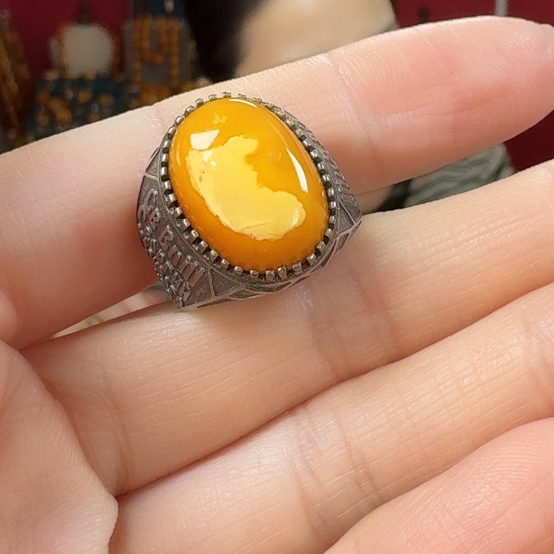 蜜蜡银S925镶嵌手链