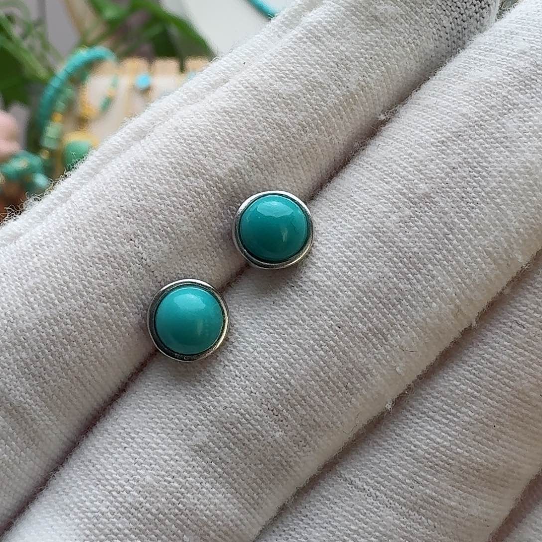 绿松石配饰银S925镶嵌月*姐