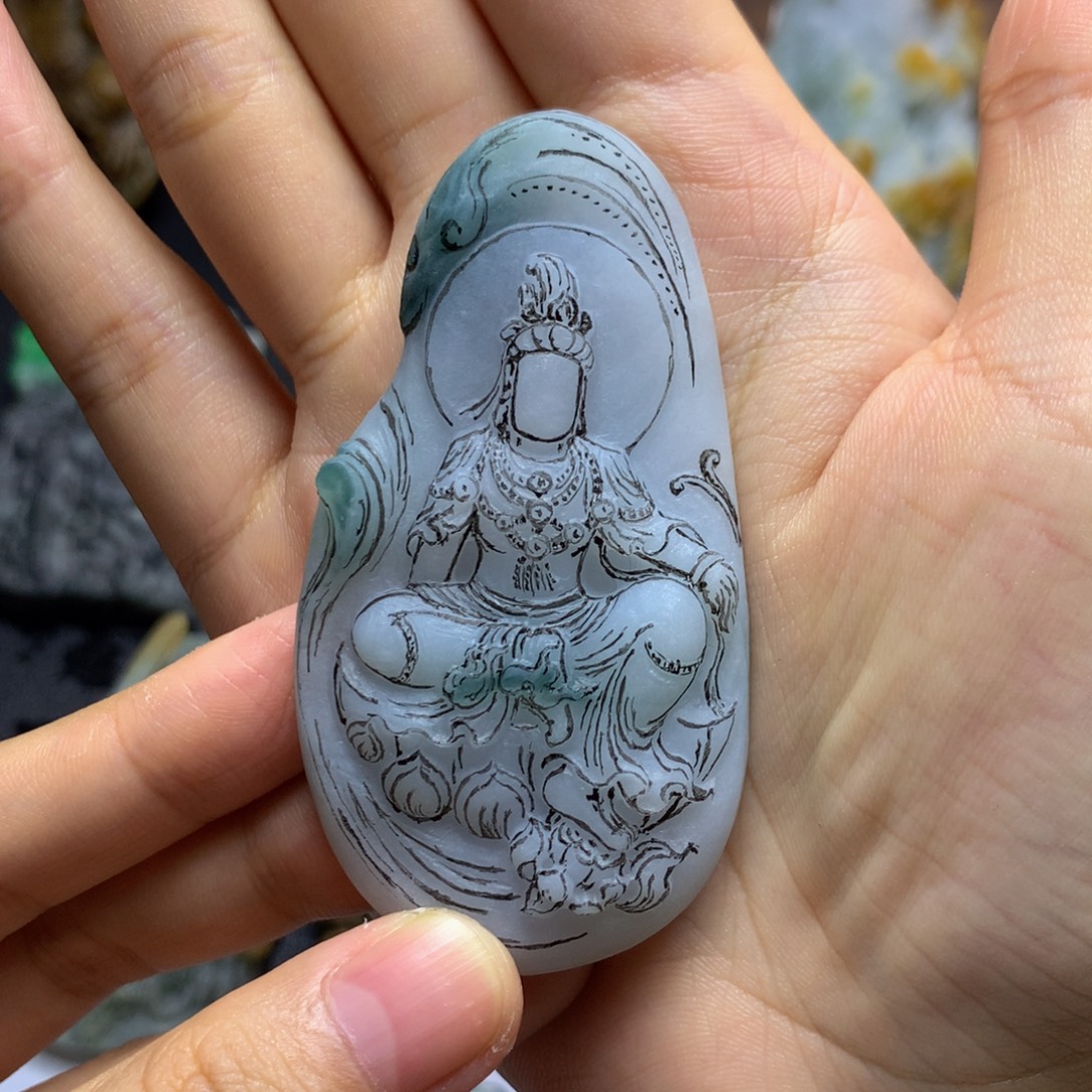 骑***移未镶嵌定制翡翠翡翠