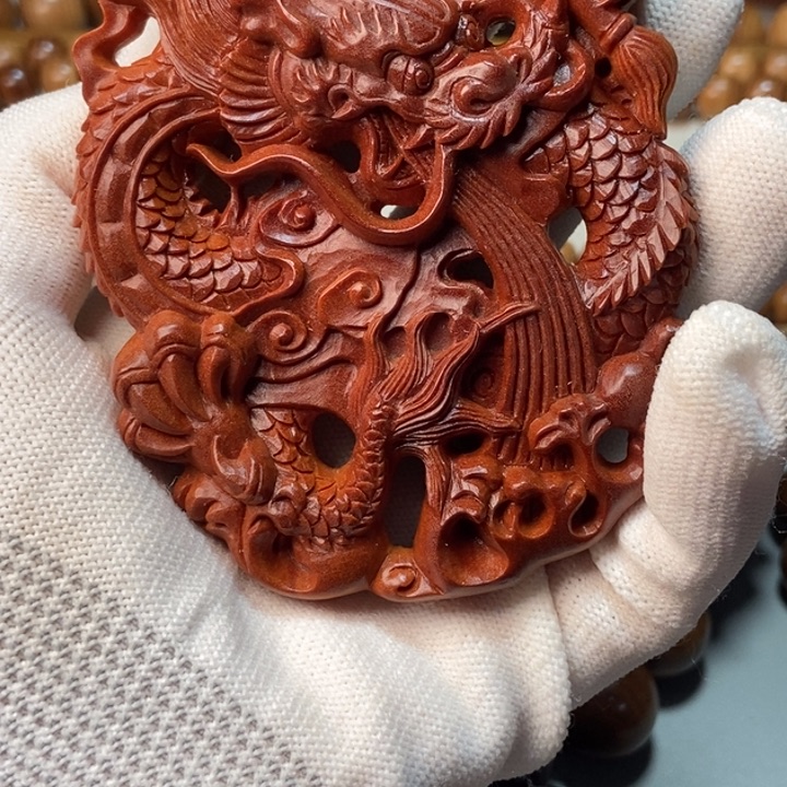 陈****檀香木老山檀香红肉龙手把，焦糖奶甜香