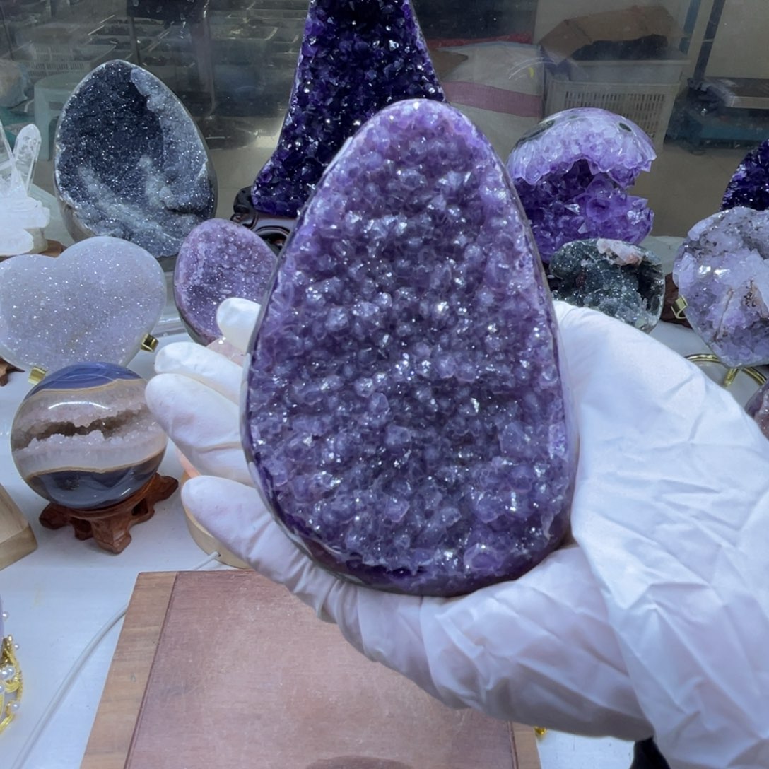 大型摆件（非配饰）银S925镶嵌紫晶