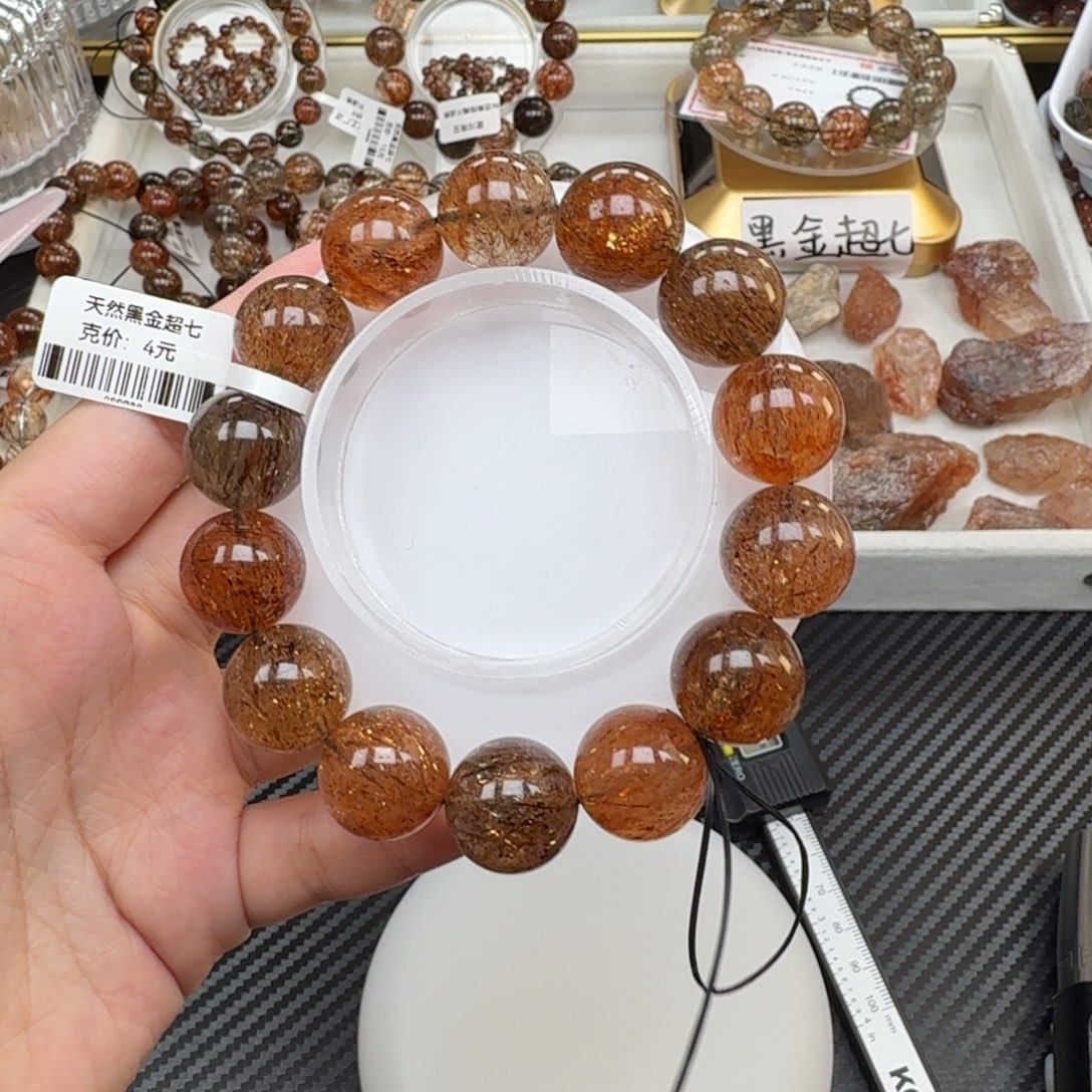 水晶手链未镶嵌黑金超七多样性发其一