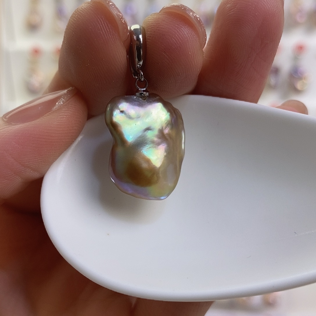 淡水珍珠颈饰银S925镶嵌