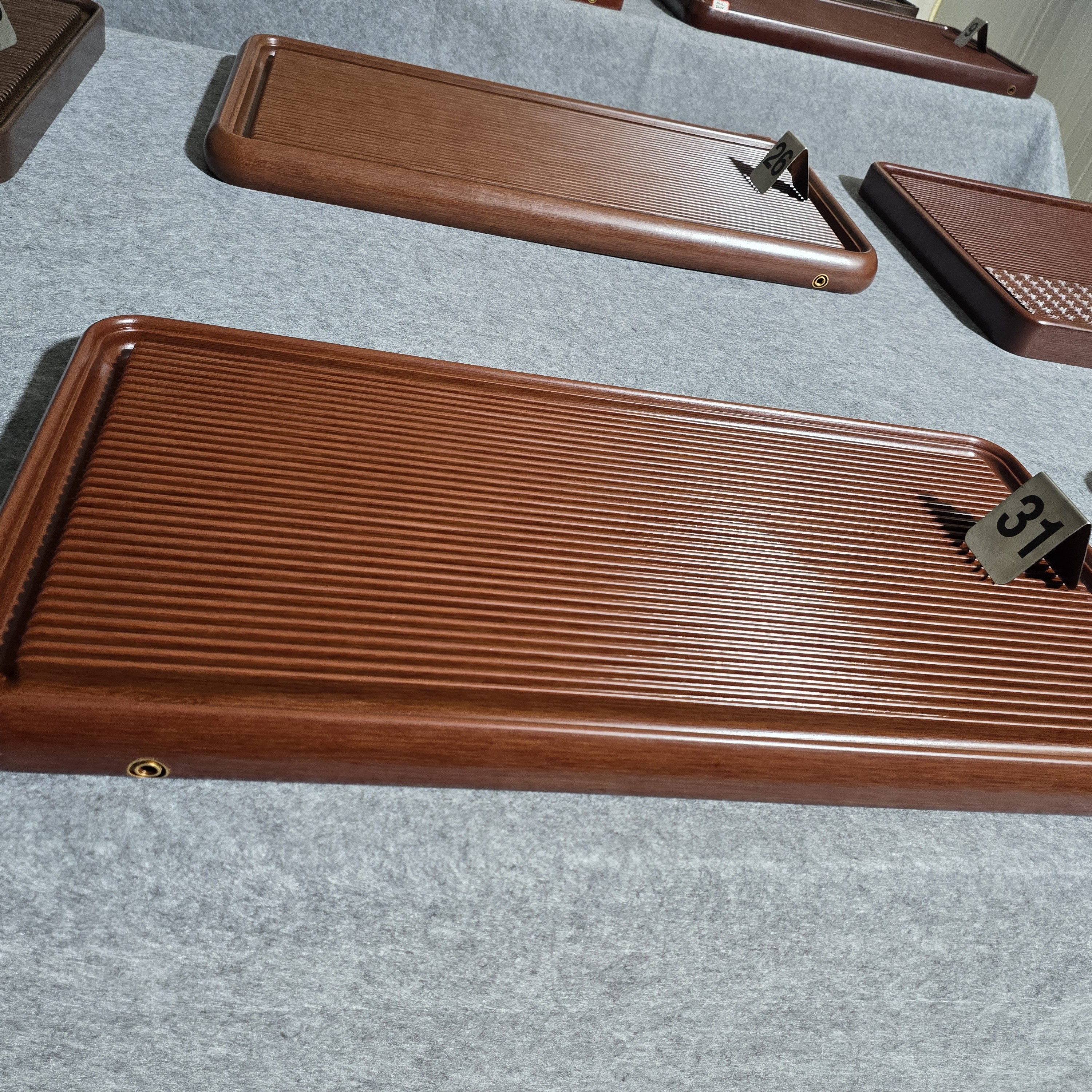 博观80×40×5左出水电木茶盘排水整块家用客厅办公室茶台