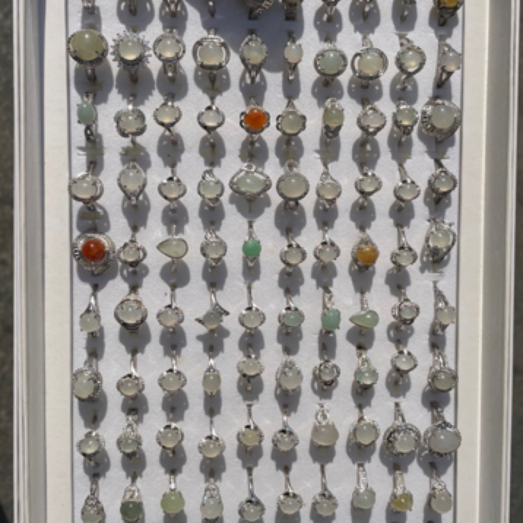 翡翠戒指（国标925银）多样性发货