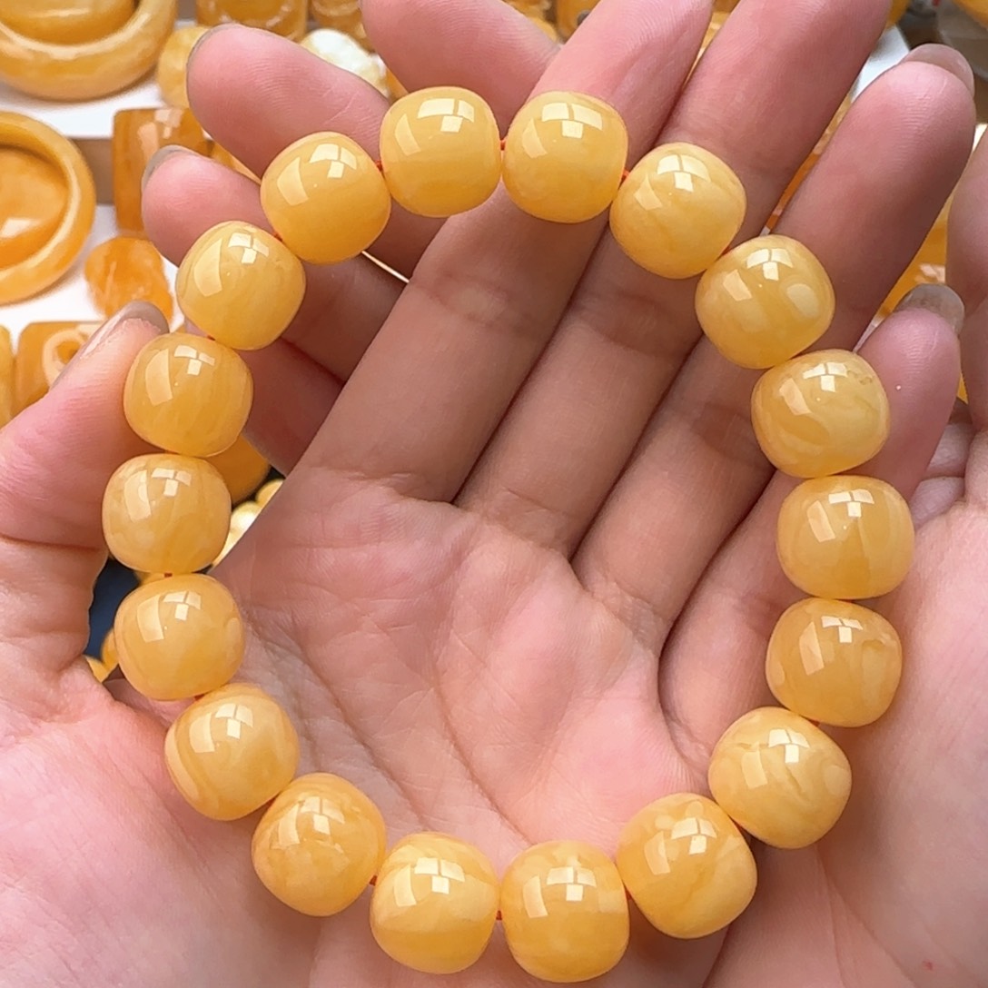 琥珀手串未镶嵌同料老型13