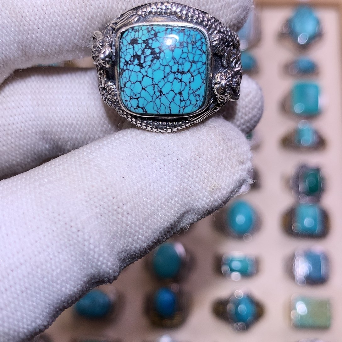 绿松石银S925镶嵌颈饰