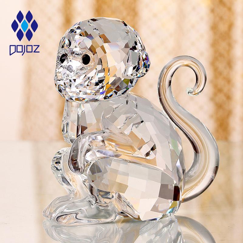 12生肖透明猴客厅玻璃摆设高档摆件装饰家用工艺品创意可爱