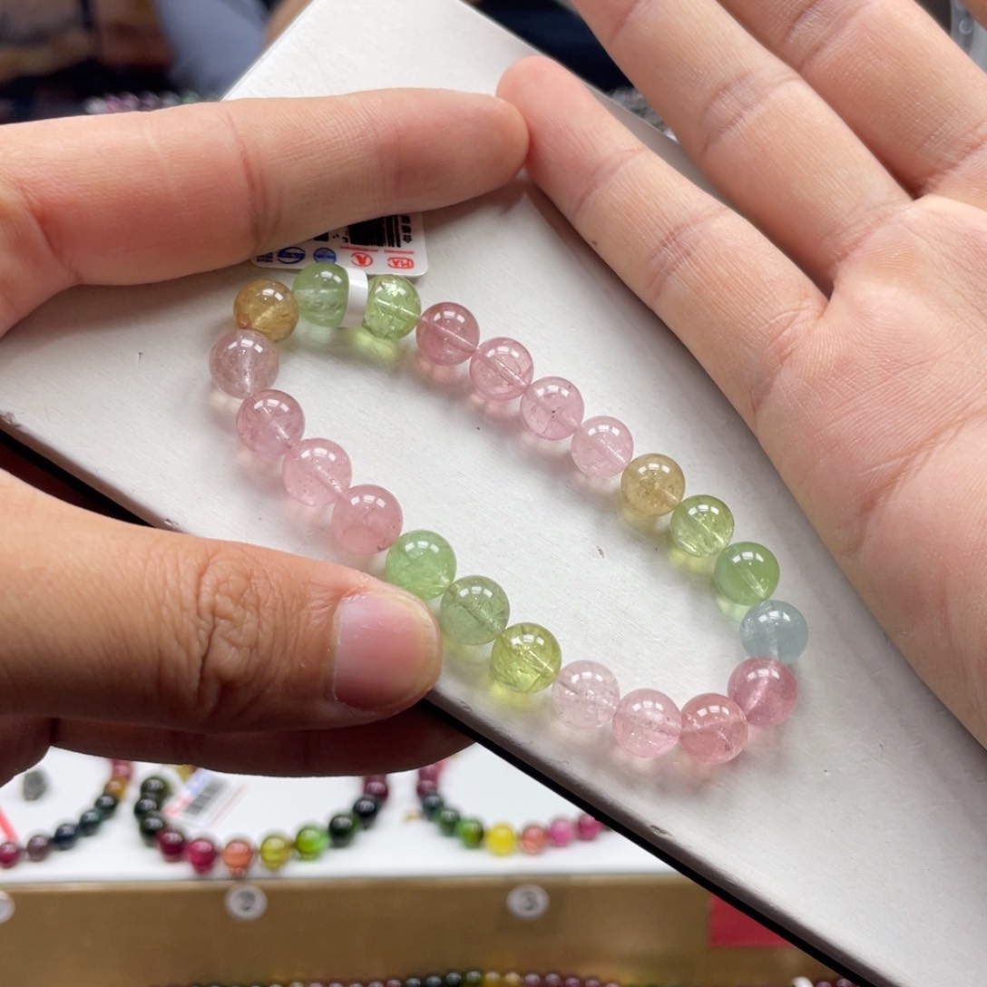 手串未镶嵌碧玺8.5mm.mmmmmmm