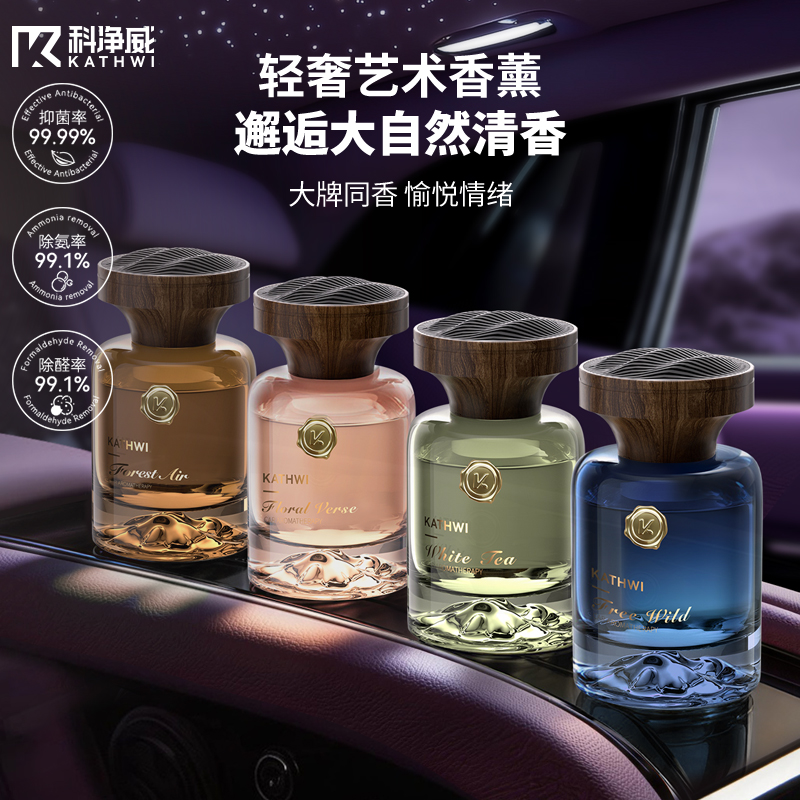 科净威【观山香薰】轻奢质感车载香薰清除味摆件持久高级香水
