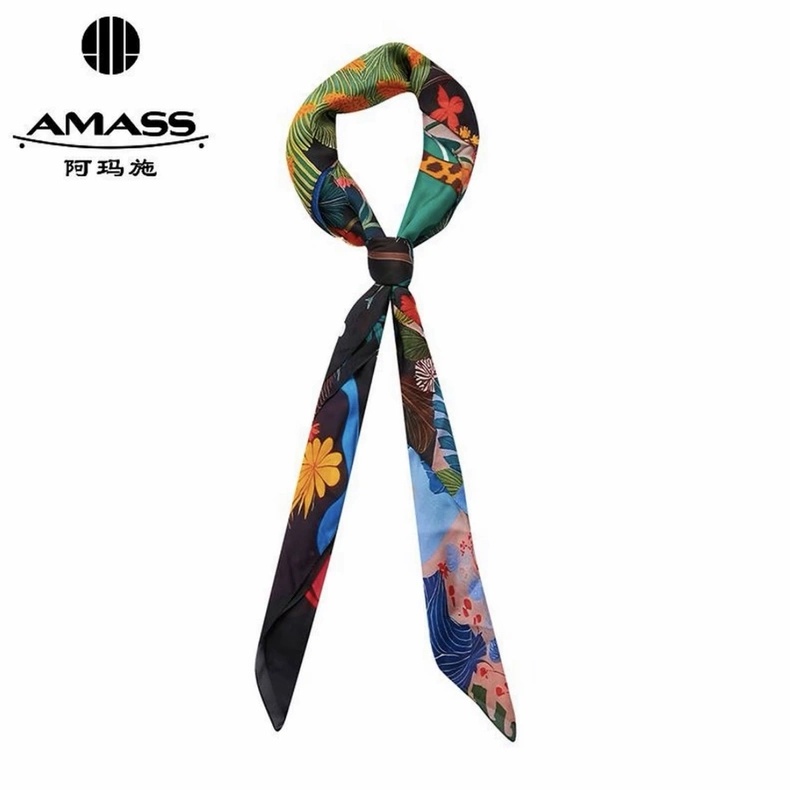 AMASS/阿玛施新款皮影戏系列质感百搭方形丝巾580032