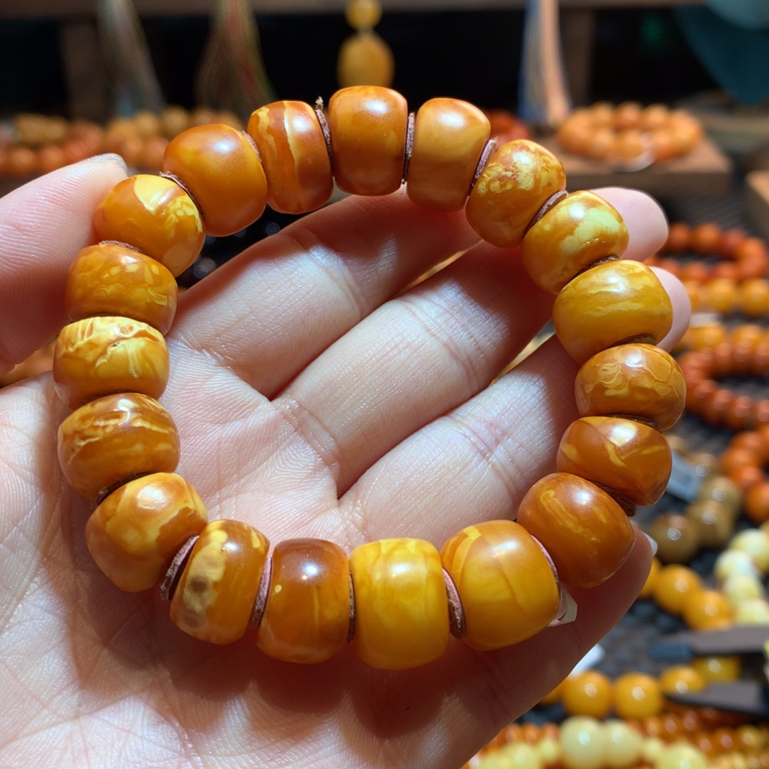 蜜蜡未镶嵌手串蜜蜡手串