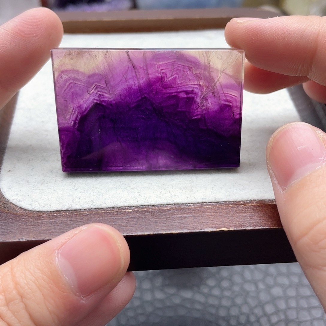 珠宝半成品水晶未镶嵌83(莹石方片）