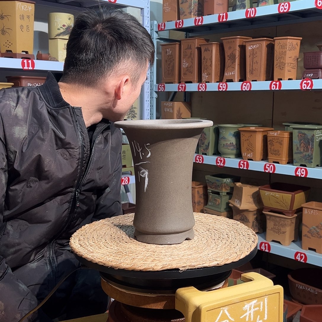 天心紫砂手工花盆